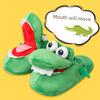 Crocodile Plush Animal Slippers - Fun Dancing Dinosaur Cotton Shoes.
