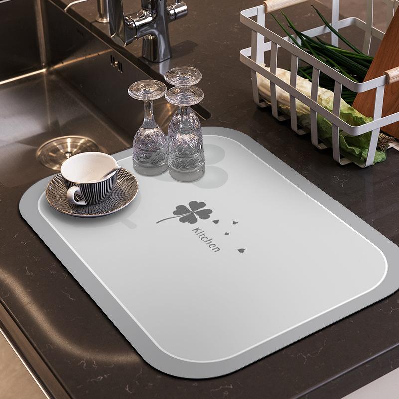 2 шт. Коврик для слива воды на кухне, поглощающий воду, для бытовой кофемашины, противоожоговый и нескользящий коврик для стола