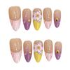 10PCS Nude Almond False Nails with French Tip Easy Effortless Application to Nails for Working Dating or Partying