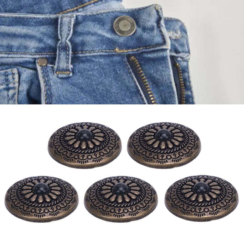 5 комплектов кнопок с винтовой задней крышкой 30 мм круглой формы, античная бронза, черный бирюзовый, кончо с винтами 4,5 мм