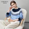 Женский утепленный кашемировый свитер в стиле Fair Isle от Kemengboka