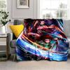 3D Printed Art Blanket Flannel Anime Duvet Home Decorative Demon Slayer Spring/Autumn Fleece Blankets for Children Kids Bedding