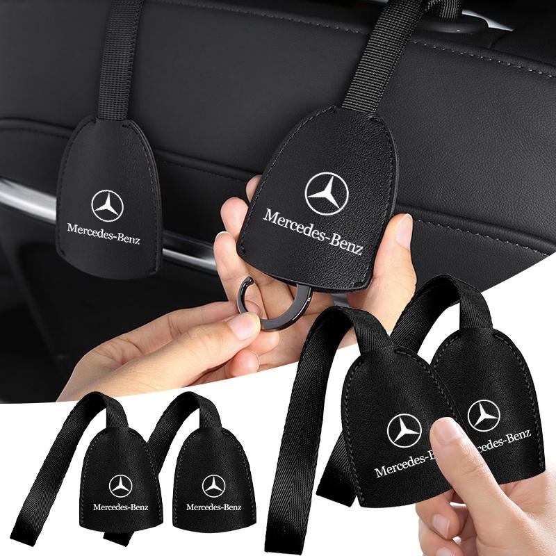 Auto Emblem Organizers Hooks Car Back Seat Hook Headrest Hanger Stickers For Mercedes Benz AMG W204 W213 W205 W211 W212 W176 GZ1