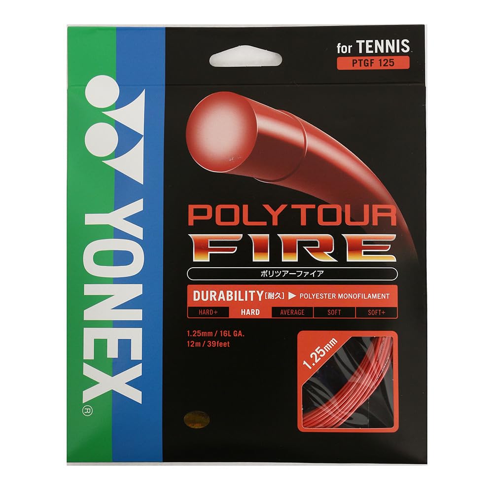 Yonex Poly Tour Fire 125 PTGF125 Red Tennis Strings (1.25mm)