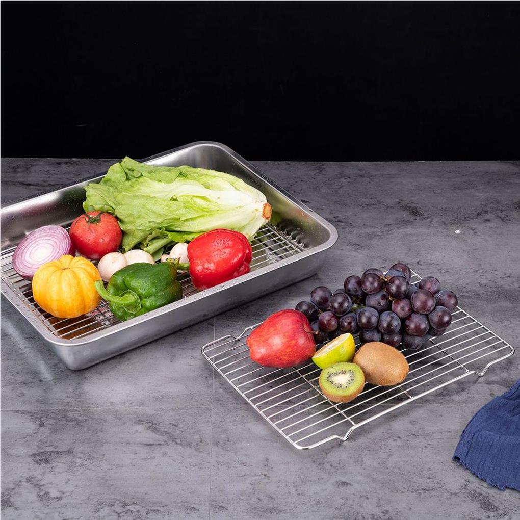 Сетка для барбекю, Охлаждающая решетка, Инструмент для выпечки, Нержавеющая сталь, Защита от ржавчины, Удобство, Кухонный гаджет, Моющийся, Долговечный