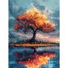 5d DIY Diamond Painting Cross Stitch Fortune Tree Scenic Tree Diamond Embroidery Mosaic Full Round Drill Home Decor