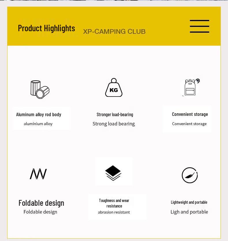 Ultra-Light Portable Folding Aluminum Camping Stool