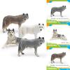 Realistic Animal Wolf Figurine Pvc Collectible Toy For Kids Learning And Play