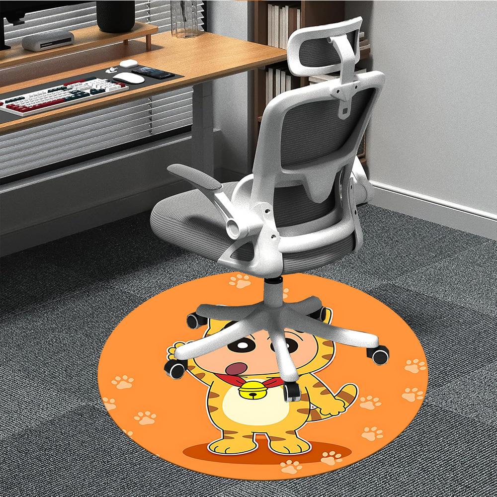 Crayon Shin-chan Tiger Office Round Area Rug, Under Office Chairs Bedroom Living Room Home Decor, a1022382