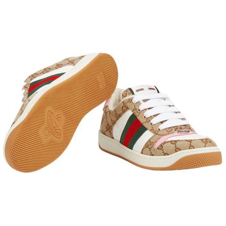 Gucci Женские кроссовки Screener 'Бежево-розовые' Женские 817276 FAD3U 9750