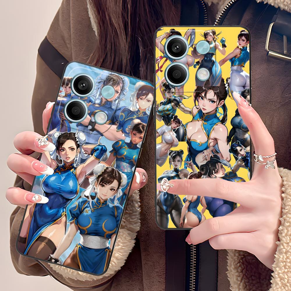 Чехол для телефона Street Fighter Chunli для POCO M7 M6 M5 M4 M3 X7 X6 X5 X4 X3 Pro GT 5G Цветной Печатный Чехол Мобильные Телефоны Роскошный