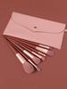 7pcs Wine Red Makeup Brush Set, Soft Bristles, No Brush Marks, Foundation Brush, Eyeshadow Brush, Blush Brush with Makeup Bag,