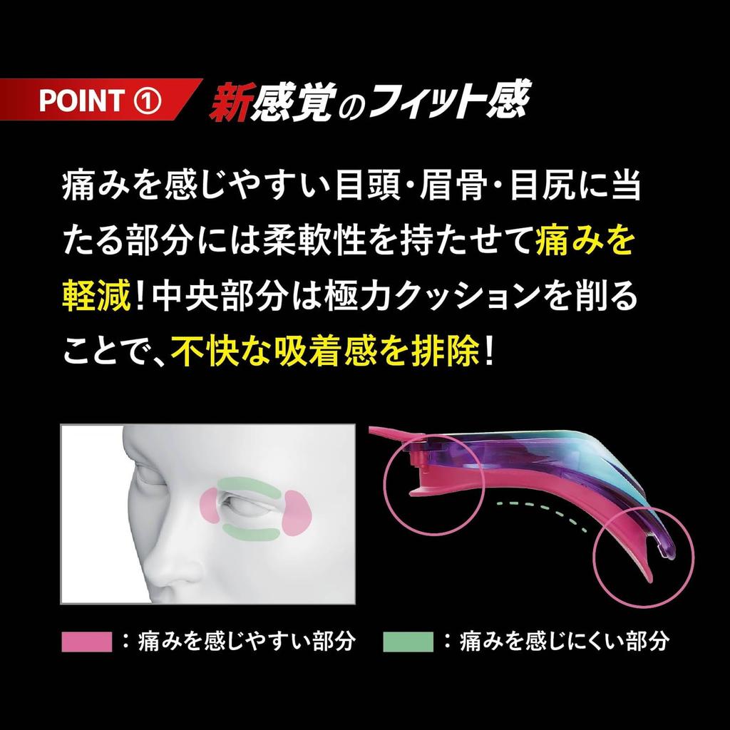VIEW V250YSAMDMVSH Racing Mirror Hybrid Cushioning x Low Wide Field of Curved SWIPE WA Made in Japan Goggles, Finish, Pain-Free Racing, Resistance,