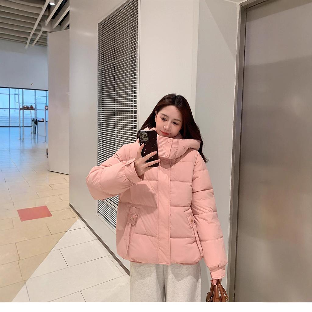 Зимняя короткая куртка с капюшоном, утолщенная, на хлопковой подкладке, свободная, теплая верхняя одежда