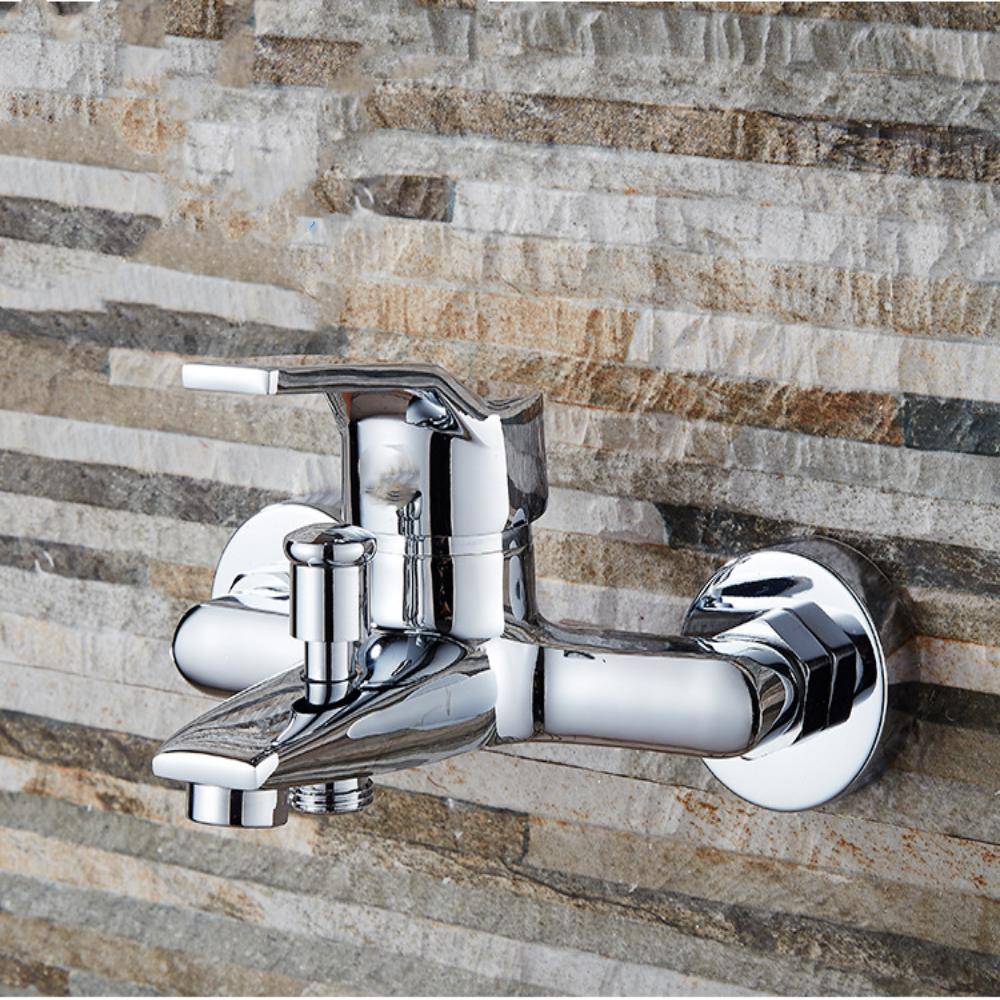 Медь Цинк Цинковый сплав Тройной смеситель для ванны Переключатель Тройной смеситель горячей и холодной воды Кран для ванной комнаты Душ