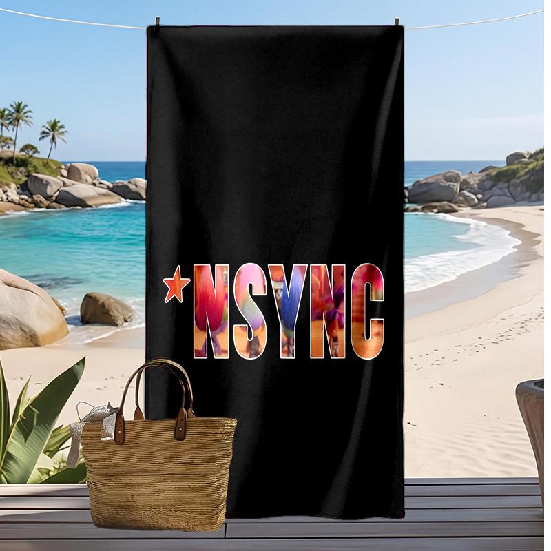 NSYNC Printed Quick Dry Beach Towel Super Absorbent Soft Lightweight Bath Towel for Pool Summer Travel