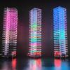 Управляемый голосом светодиодный музыкальный спектральный набор башен Многоцветный индикатор уровня звука Светодиодный уровень