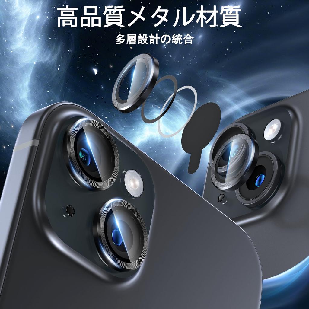Uneawit Camera Film Camera Protection for iPhone 15 15 Plus Lens Cover Camera Cover Lens Protection Cover Camera Protection Film Aerospace Materials