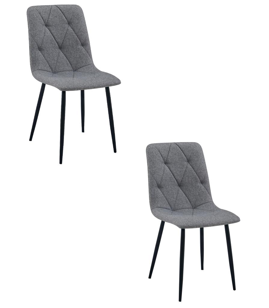 Libra Chair - Dark Gray Fabric / Black Legs X 2
