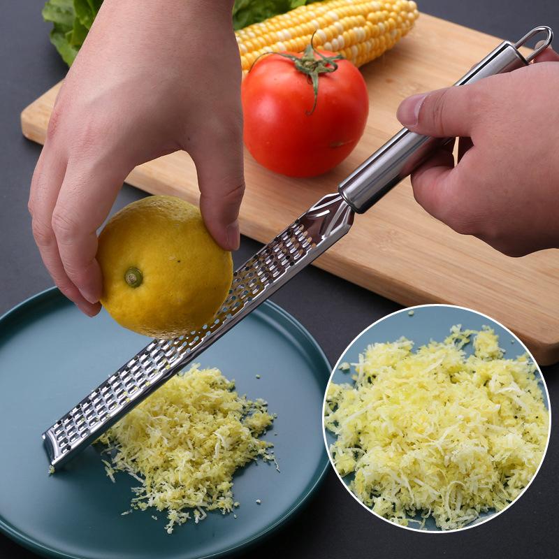 Stainless Steel Cheese Lemon Grater Cheese Grater Chocolate Lemon Fruit Long Grater Home Kitchen Gadgets