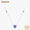 Tancise Women Necklace Pendant Classic 925 Sterling Silver Zircon Fashion Gift