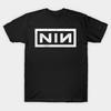 Мужская черная футболка с принтом Nine Inch Nails Печать на трансферной бумаге без вырезания Хлопковая футболка