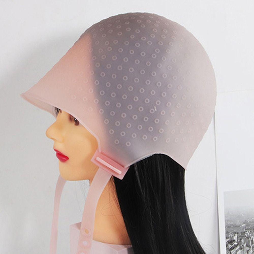 Professional Adjustable Hair Dye Hat Silicone Hair Coloring Cap Beauty Highlighting Dye Cap  Salon