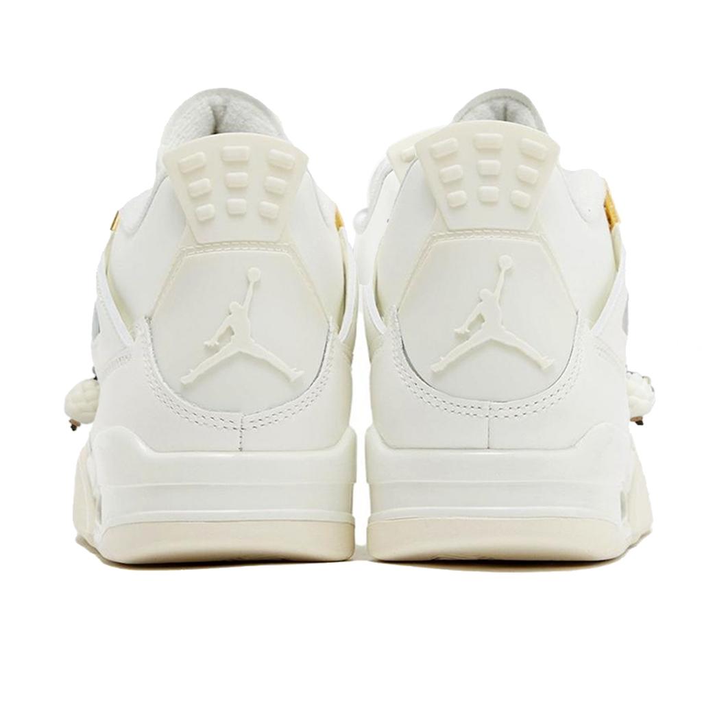 Jordan Air Jordan 4 износостойкие кроссовки средней высоты винтажные баскетбольные женские Белые Розовые AQ9129-170(Команда401-)