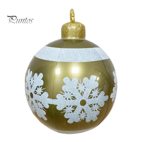 Рождественский надувной мяч диаметром 60 см, водонепроницаемый рождественский мяч, устойчивый к разрывам, многоразовый, гигантский надувной мяч для праздничного декора двора, газона, крыльца