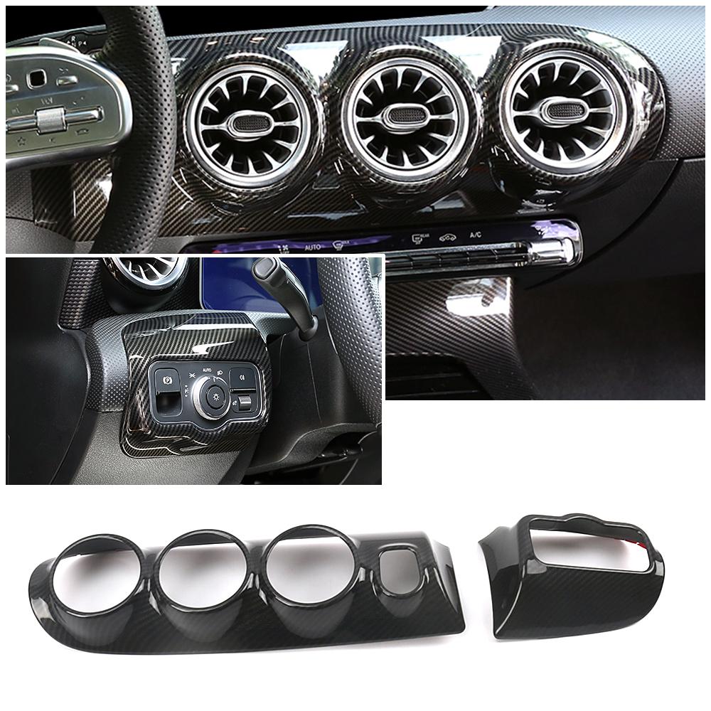 Для Mercedes Benz CLA Class C118 W118 CLA180 CLA200 CLA220 CLA260 часть центральной консоли автомобиля из углеродного волокна, ремонтная отделка, анти