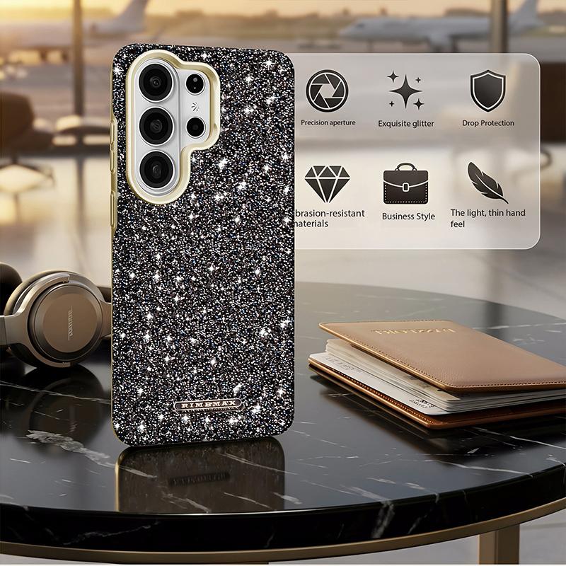 Премиальный Магнитный Чехол со Стразами Блестящий для Samsung Galaxy S26 Ultra S25+ Plus S24 Модный Женский Чехол Девочки Жена Ее