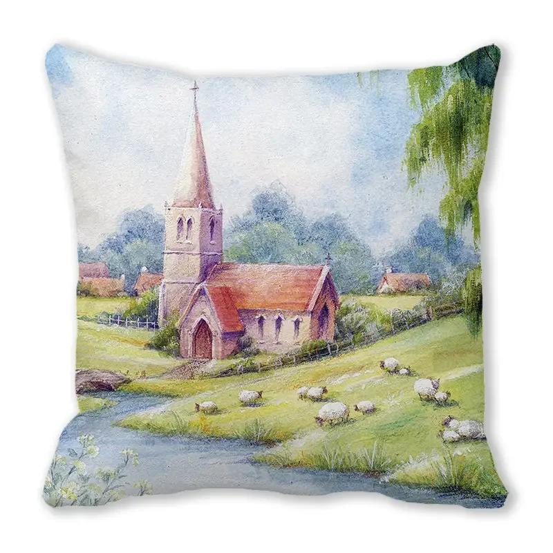 Домашний Декор Весенне-Летняя Наволочка Животное Кошка Собака Утка Овца Принт Чехол для Подушки Диван Полиэстер Фунда Де Альмоада