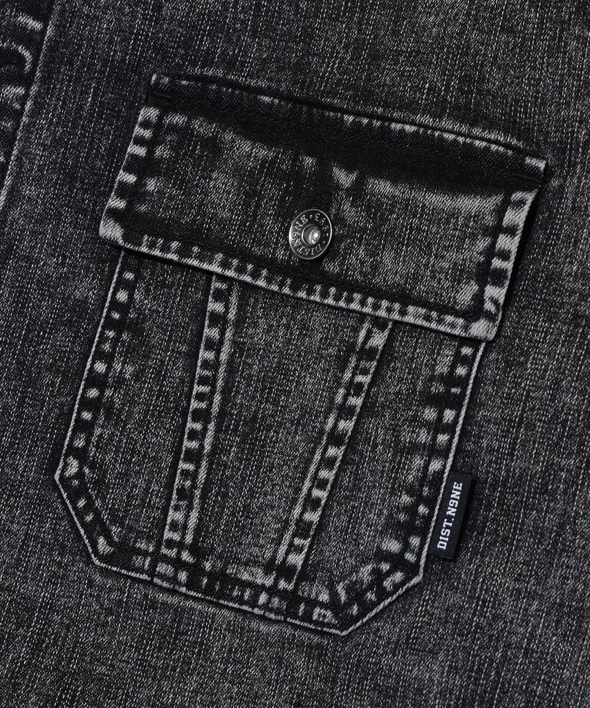 DISTN9NE Long Sleeve Denim Shirt Grey (Lp1Yu093-072)