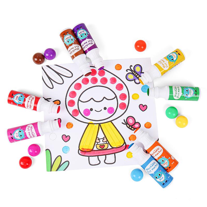 2026 Best Selling Art Painting 8COLOR Marker Set Washable Bingo Game Washable NonToxic Dry-Erase Wet-Erase Erasable