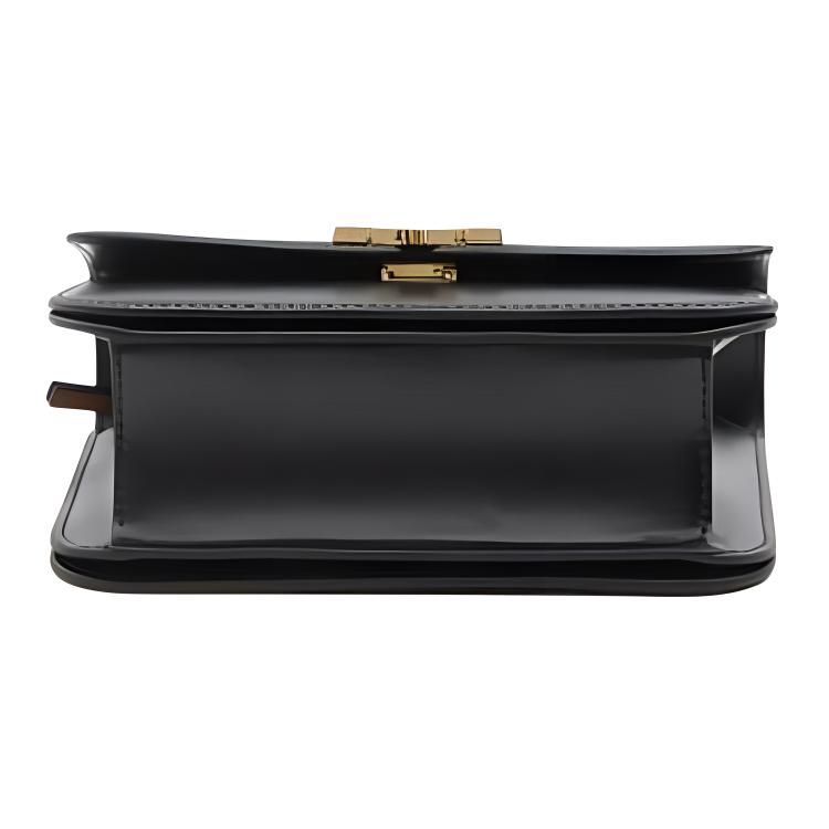 Tory Burch Eleanor Sculptural Decoration Flap With Magnetic Snap Leather Handheld Crossbody Shoulder Bag Small Women Bags Black 166169-001