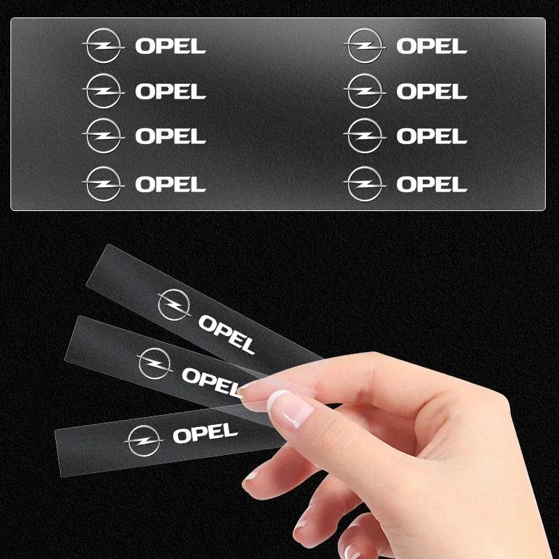 AAAYW1 Car Steering Wheel Badge Stickers Car Door Handle Label Decal For Opel Astra Insignia Corsa Zafira Meriva Mokka Vivaro Vectra