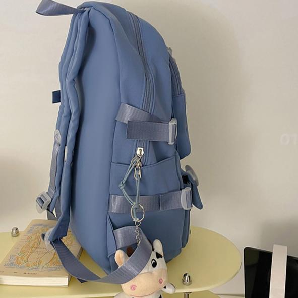 Girls Backpack Cute School Bags for Student Teens Girls Pockets Women Laptop Backpack Harajuku Pendant Backpack Cartoon Cute Badge Bear Bag