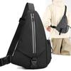 Reflective Men's Chest Bag Backpack Water-repellent Leather Film Casual Single-shoulder Crossbody Bag