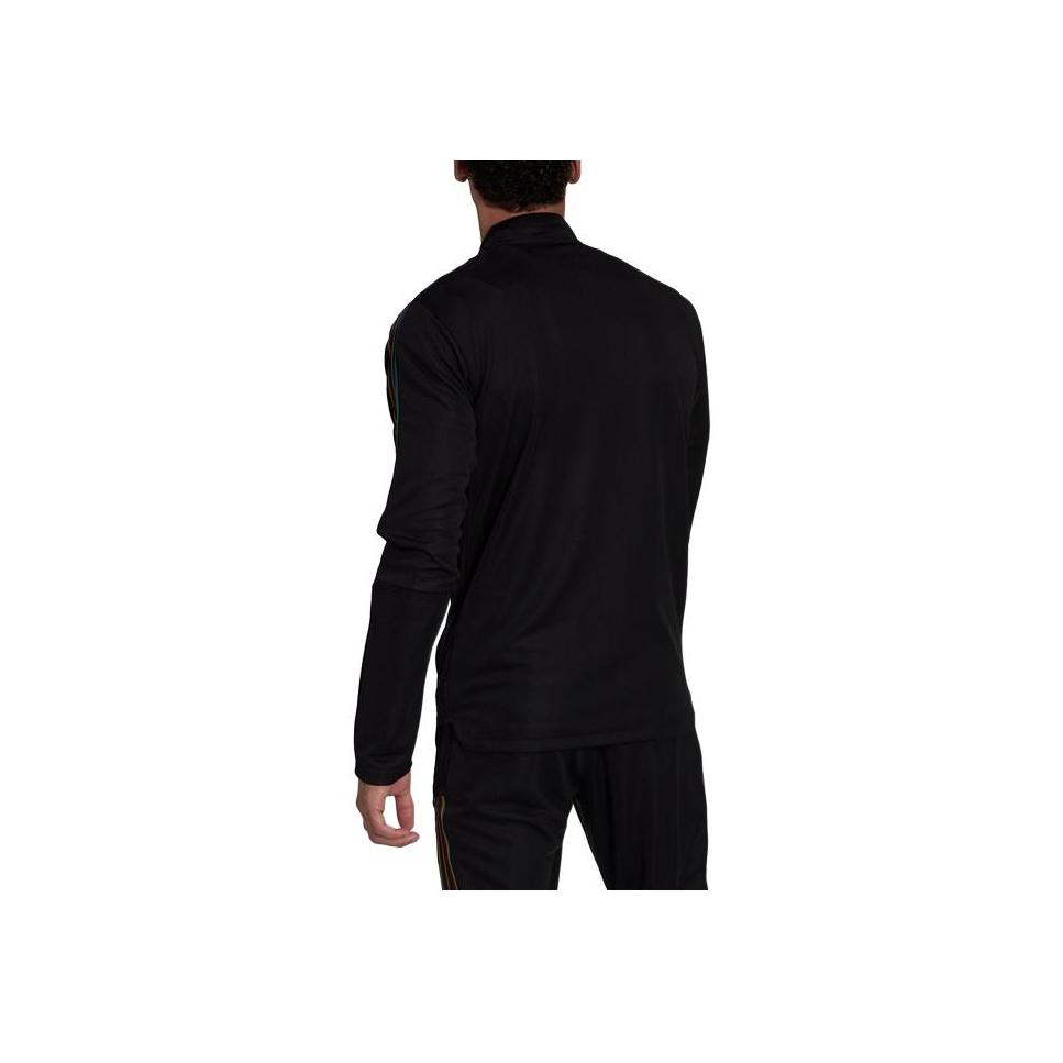 Adidas Футбольная тренировочная спортивная куртка с воротником-стойкой и полосками Мужская верхняя одежда Черный GS4709