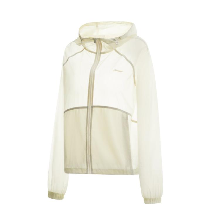 Li Ning УФ-защита Водонепроницаемая дышащая куртка «два в одном» с капюшоном Женская куртка Серебристо-Березово-Серая AFDU460-2