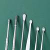 6Pcs/Set Ear Cleaner Ear Wax Pickers Stainless Steel Earpick Wax Remover Piercing Kit Earwax Curette Spoon Care Ear Clean Tools