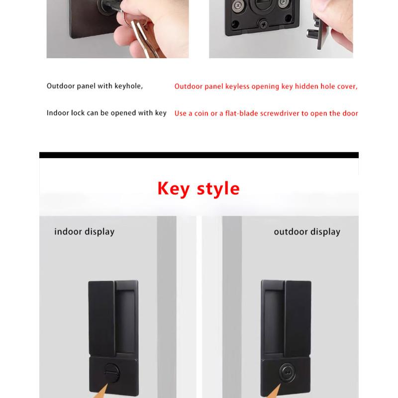 Новый стиль безручечный плоский замок современная спальня магнитная утопленная дверная ручка бесшумный Push And Pull невидимый раздвижной дверной замок