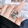 Premium Irregular Snake Epoxy Resin Index Finger Ring - Trendy Cool Style for Women