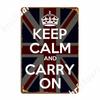 Keep Calm And Carry On Poster Metal Plaque Club Bar Poster Cinema Kitchen Classic Tin Sign Poster