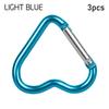 Hanging Outdoor Camping Tool Aluminum Carabiner Heart-shaped Buckles Keyring Hook Keychain Clip