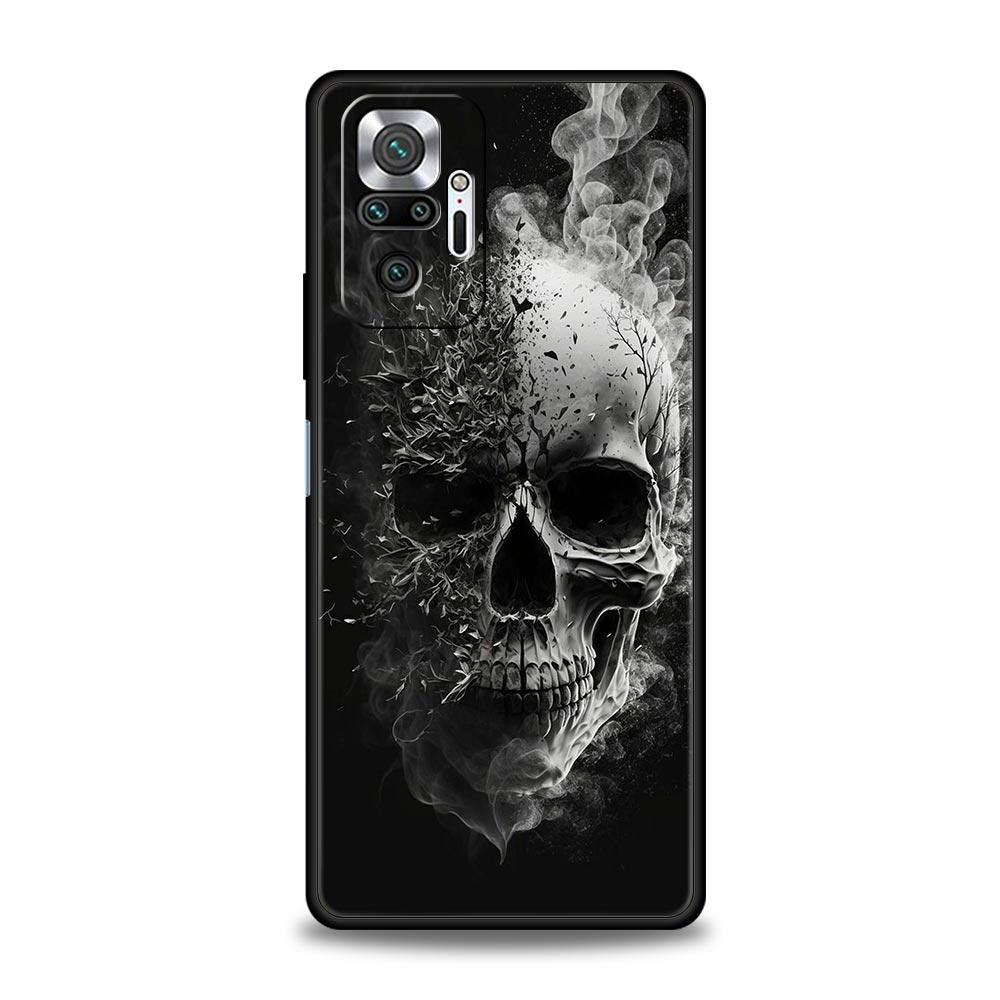 Чехол для телефона для Xiaomi Redmi Note 14 13 12 Pro Plus 5G 9S 9 10 11 4G 14C 13C 12C 10C 9C 9A Мягкий чехол Жесткий Розовый Фиолетовый Череп