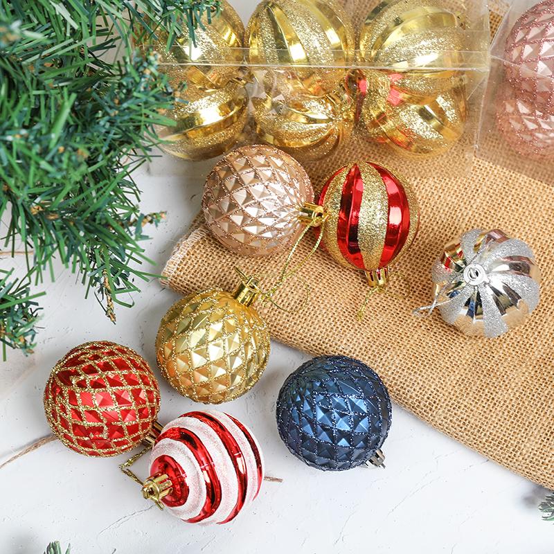6 шт. 6 см рождественские шары украшения елочные подвески Navidad Noel новогоднее праздничное украшение для дома