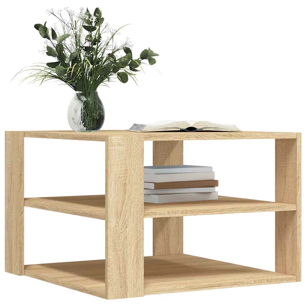 Coffee Table Sonoma Oak 58x58x40 cm Wood Based Panel