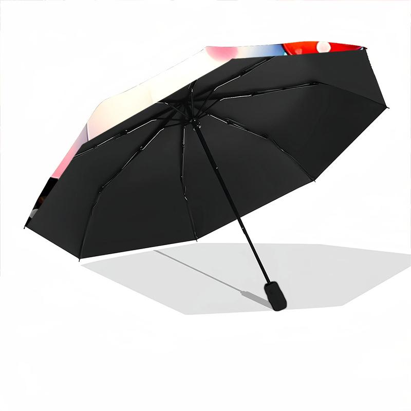 1pc Adorable Ghost and Happy Pumpkin Automatic Open/CloseUmbrella-CuteUmbrella with Cute Design, Portable 3-Fold Compact Umbrella for Men & Women