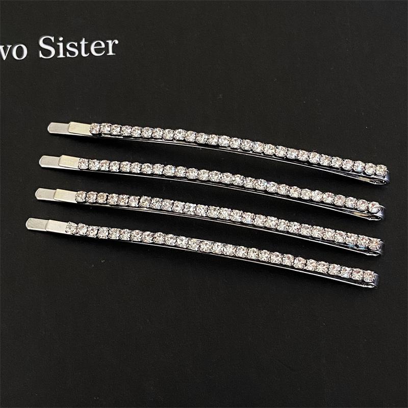 Набор блестящих хрустальных заколок для волос, заколки-невидимки со стразами в виде цветов, милые элегантные заколки-невидимки, шпильки, женские аксессуары для волос